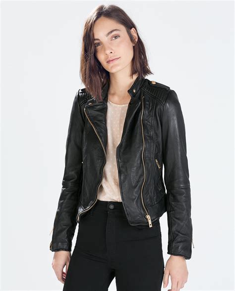 zara leather jacket.